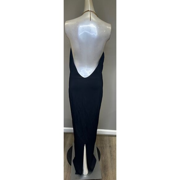 Bottega Veneta Viscose Backless Long Dress With Chain Detail Black XS $3600 - Picture 6 of 14